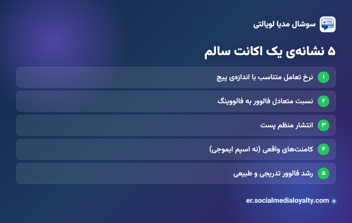 ۵ نشانه‌ی یک اکانت سالم اینستاگرام